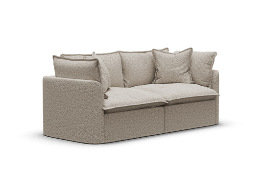 Koala Tamarama 2-section modular sofa in Aussie Latte, extra-wide, studio shot on white