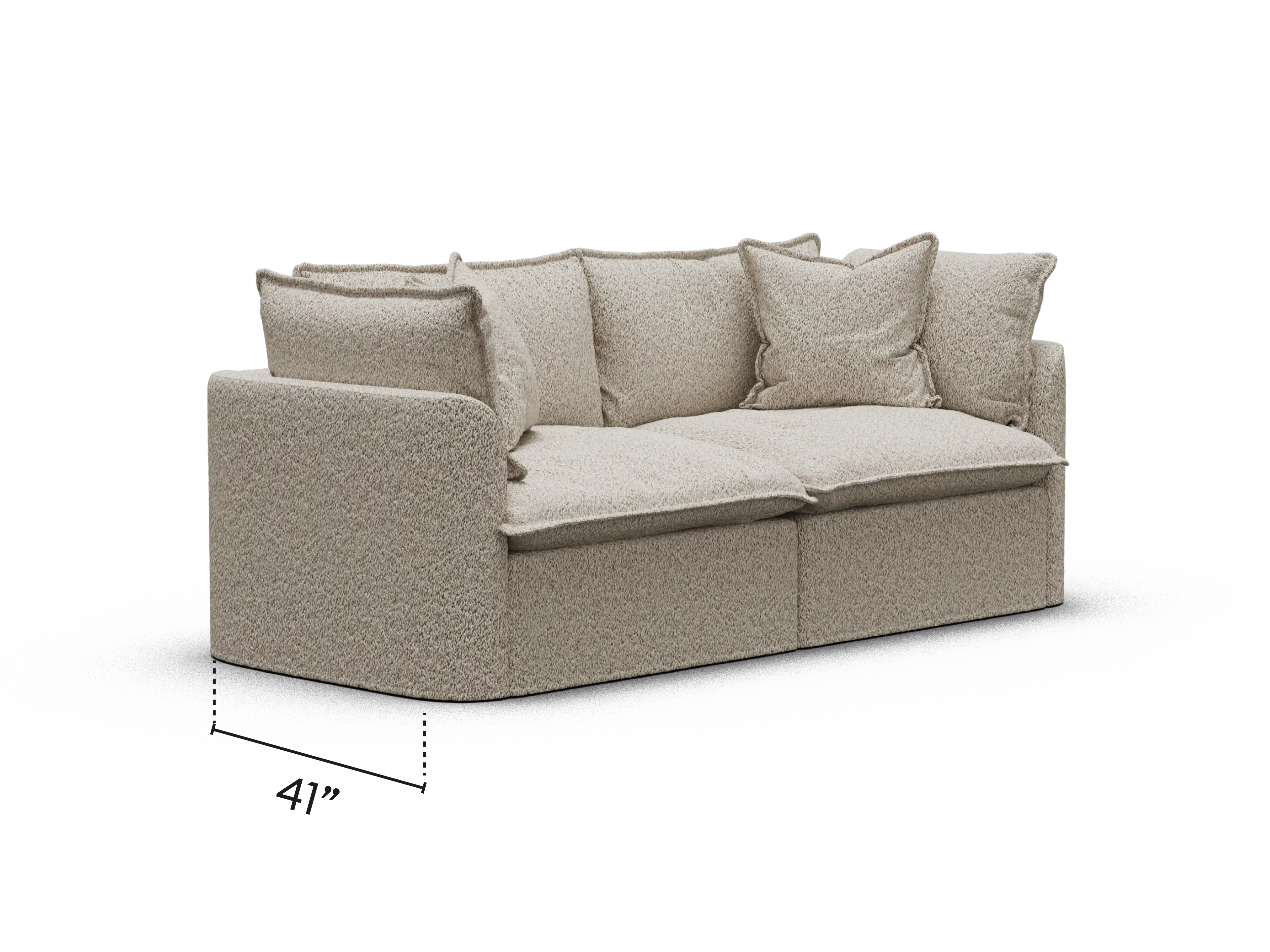 Tamarama Modular Sofa - Extra Wide / 2 Sections / Aussie Latte (Luxe)