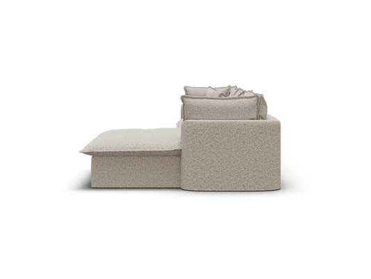 Koala Tamarama 3-section modular sofa with chaise in Aussie Latte, regular, studio shot on white