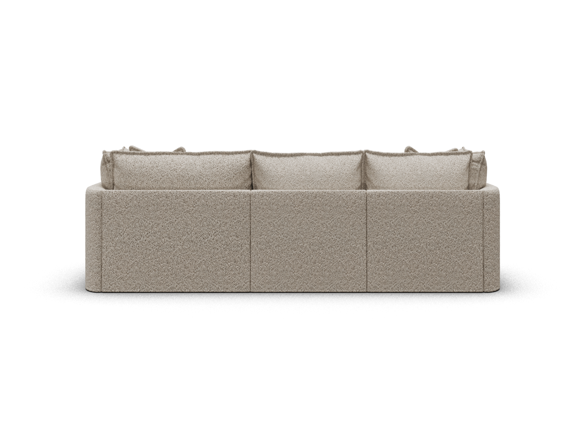 Koala Tamarama 3-section modular sofa with chaise in Aussie Latte, regular, studio shot on white