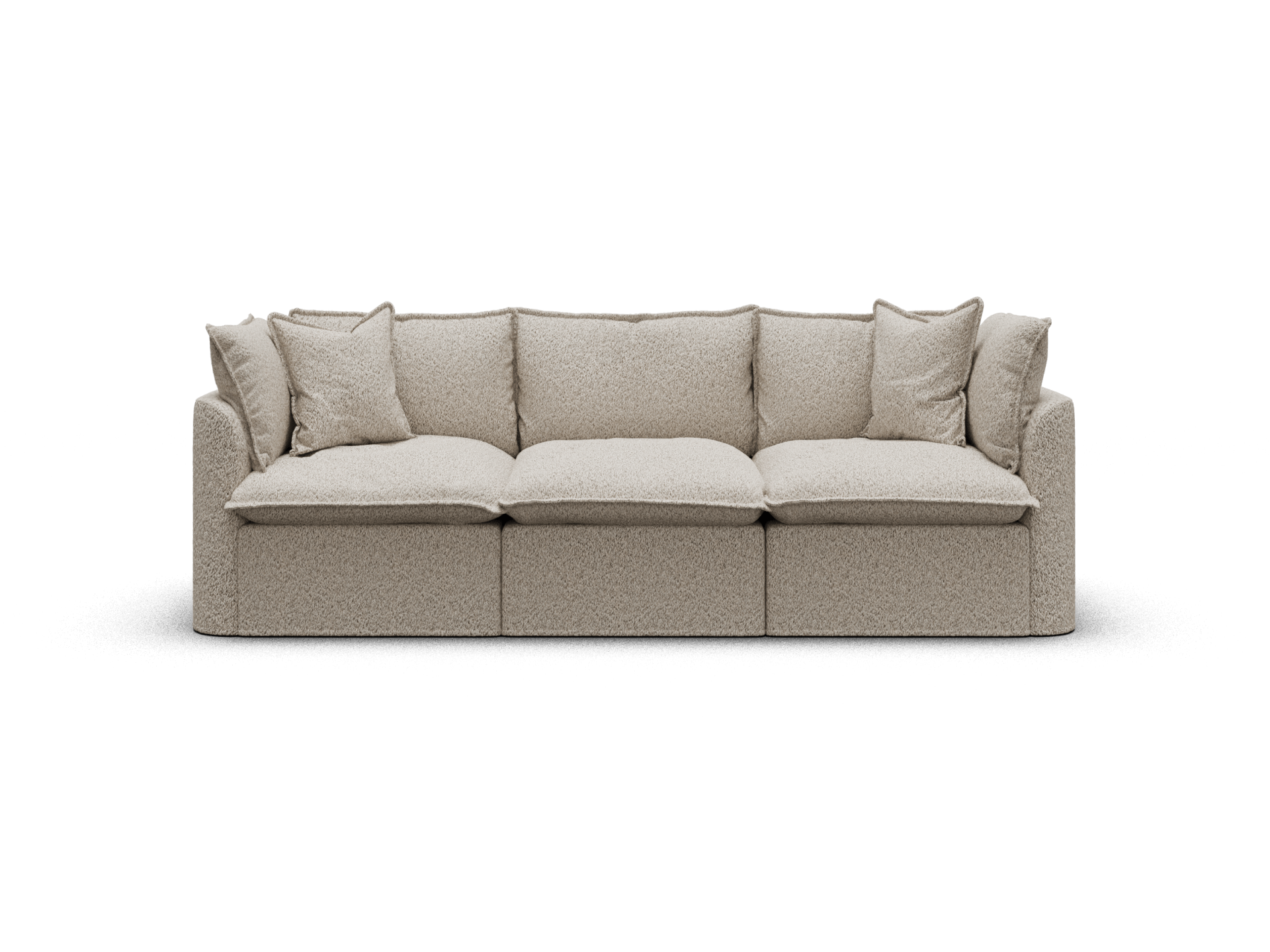 Koala Tamarama 3-section modular sofa in Aussie Latte, regular, studio shot on white