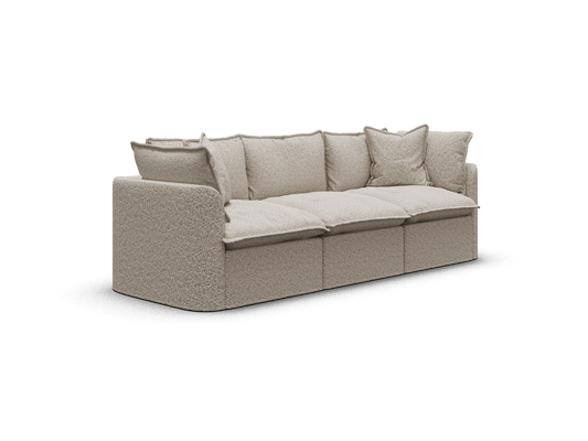 Koala Tamarama 3-section modular sofa in Aussie Latte, regular, studio shot on white