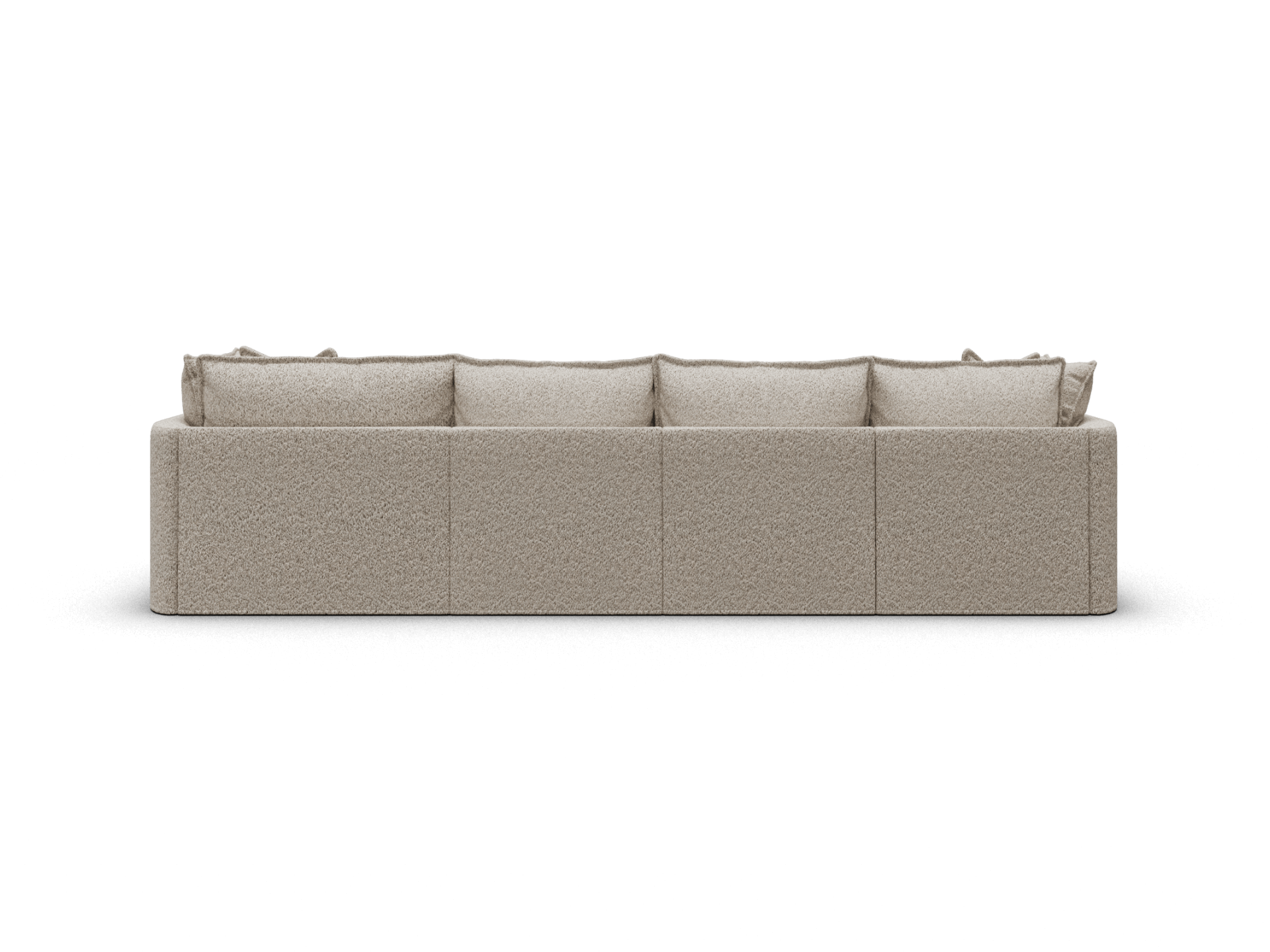 Koala Tamarama 4-section modular sofa with chaise in Aussie Latte, regular, studio shot on white