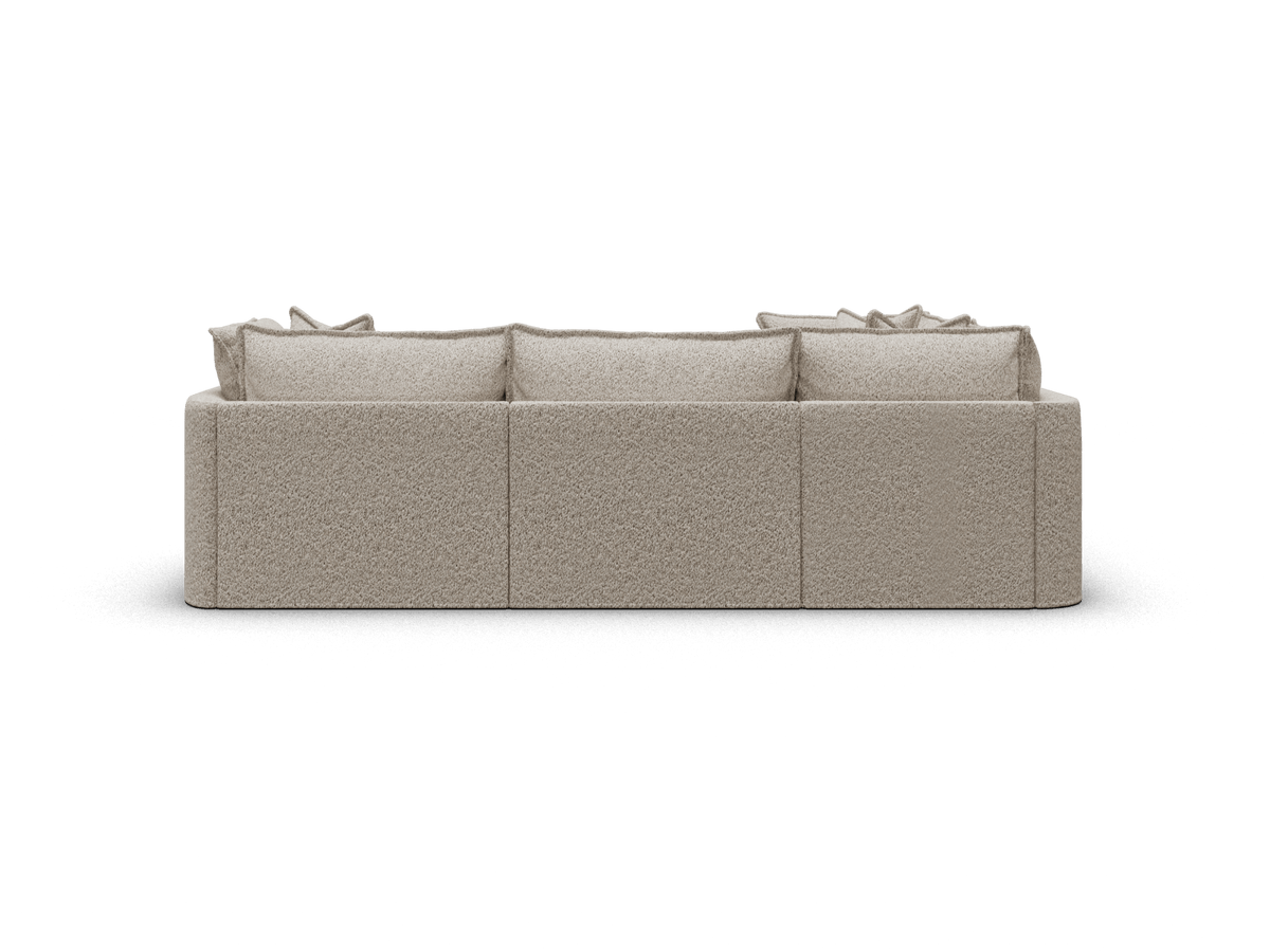 Koala Tamarama 4-section L-shape sectional in Aussie Latte, extra-wide, studio shot on white