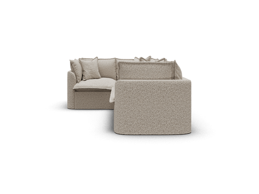 Koala Tamarama 4-section L-shape sectional in Aussie Latte, regular, studio shot on white
