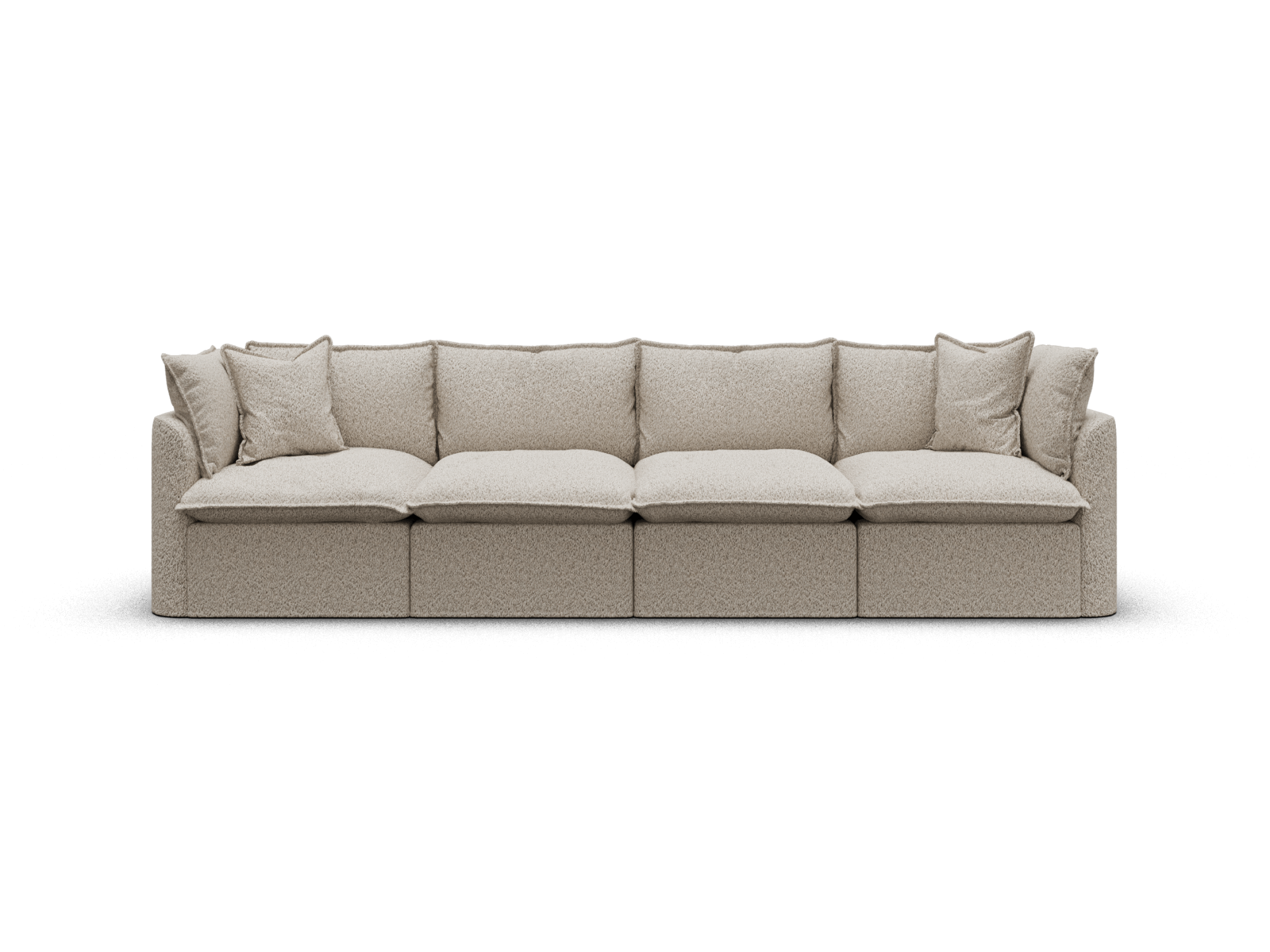 Koala Tamarama 4-section modular sofa in Aussie Latte, regular, studio shot on white