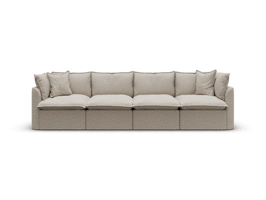 Koala Tamarama 4-section modular sofa in Aussie Latte, regular, studio shot on white