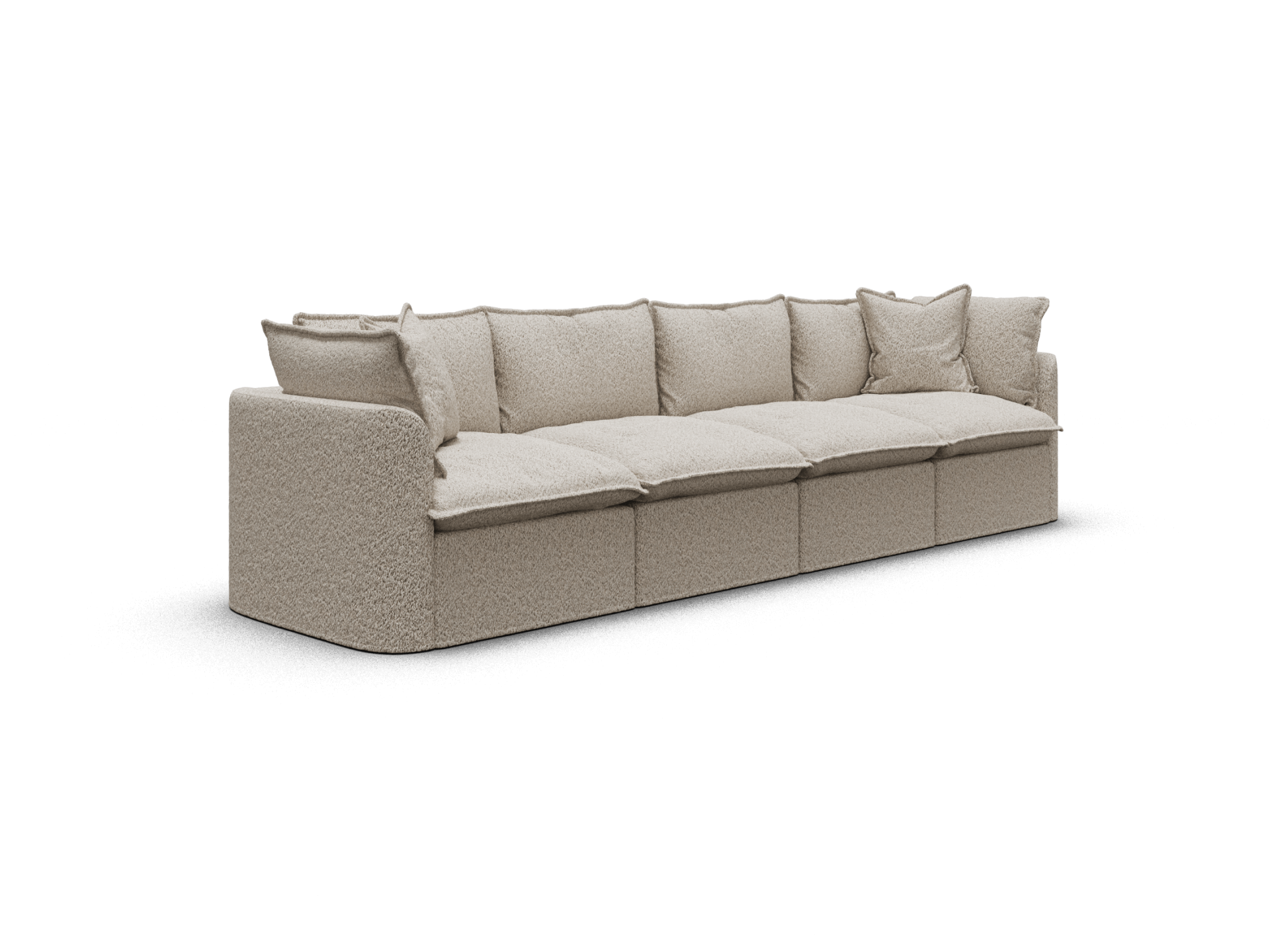 Koala Tamarama 4-section modular sofa in Aussie Latte, regular, studio shot on white