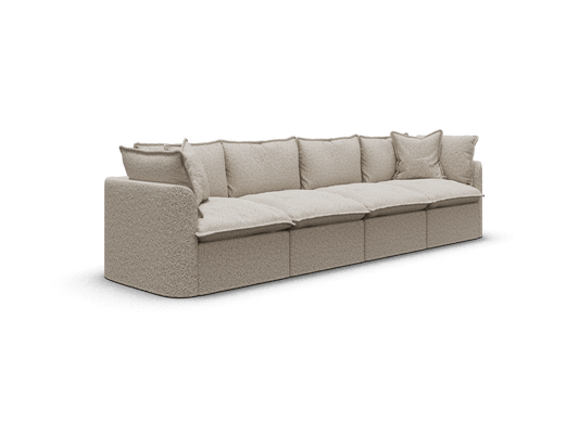 Koala Tamarama 4-section modular sofa in Aussie Latte, regular, studio shot on white