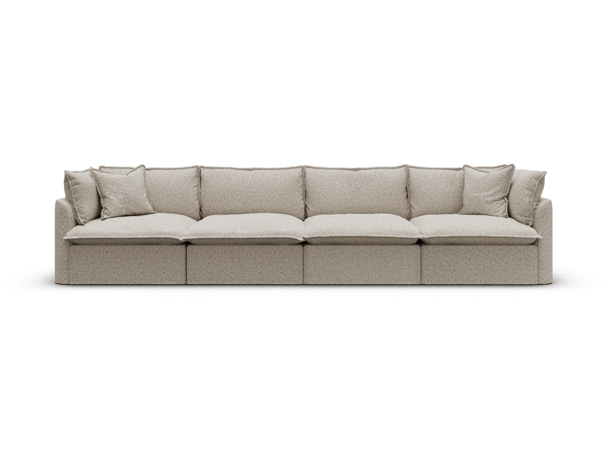 Koala Tamarama 4-section modular sofa in Aussie Latte, extra-wide, studio shot on white