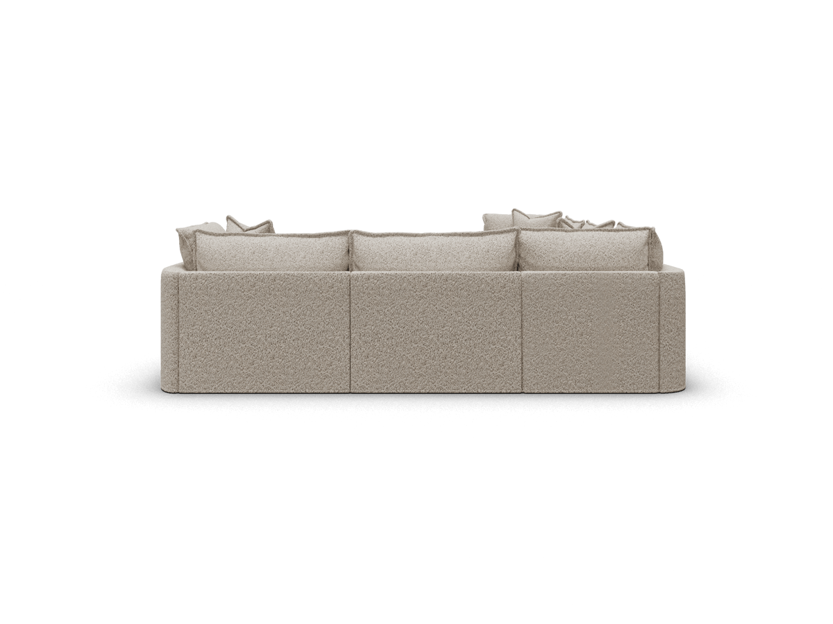 Koala Tamarama 5-section L-shape sectional in Aussie Latte, extra-wide, studio shot on white