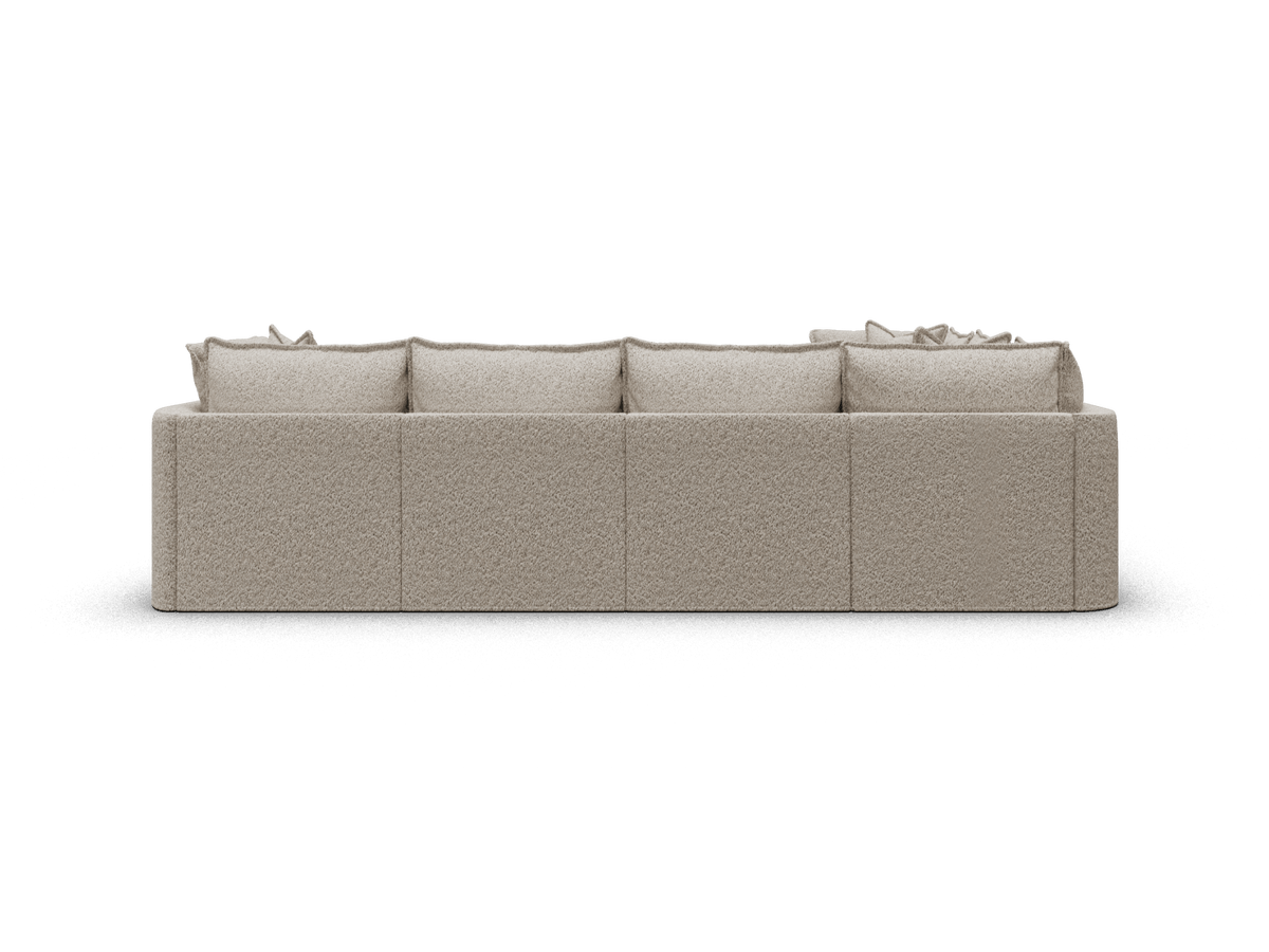 Koala Tamarama 6-section L-shape sectional in Aussie Latte, regular, studio shot on white