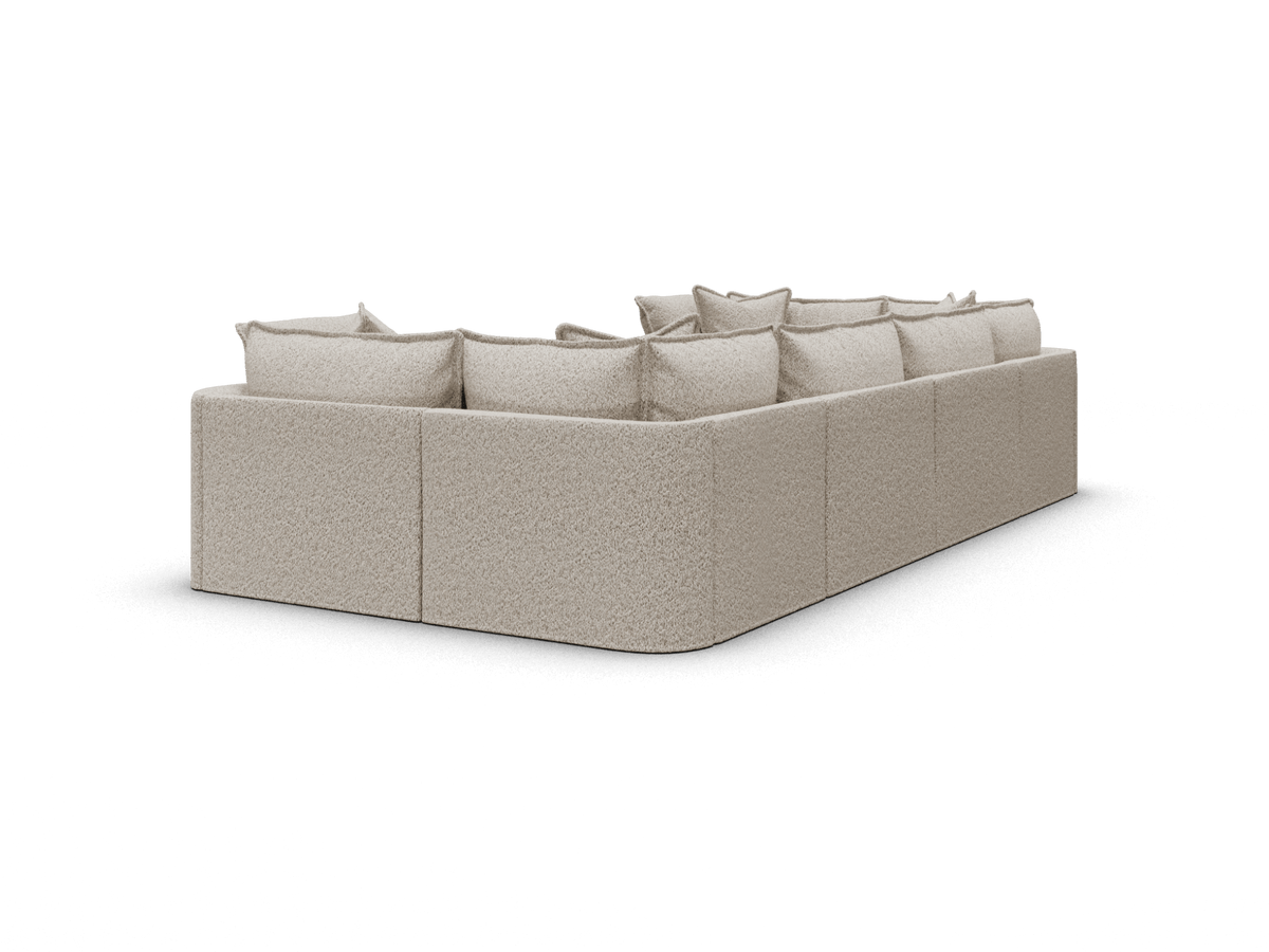 Koala Tamarama 6-section U-shape sectional in Aussie Latte, extra-wide, studio shot on white