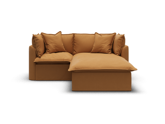 Koala Tamarama 2-section modular sofa with chaise in Bronzed Aussie, regular, studio shot on white