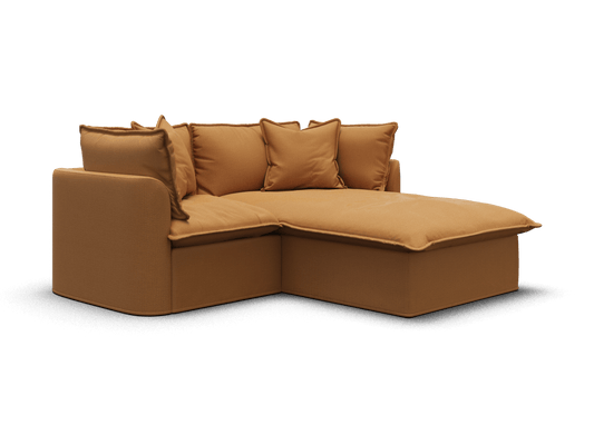 Koala Tamarama 2-section modular sofa with chaise in Bronzed Aussie, regular, studio shot on white