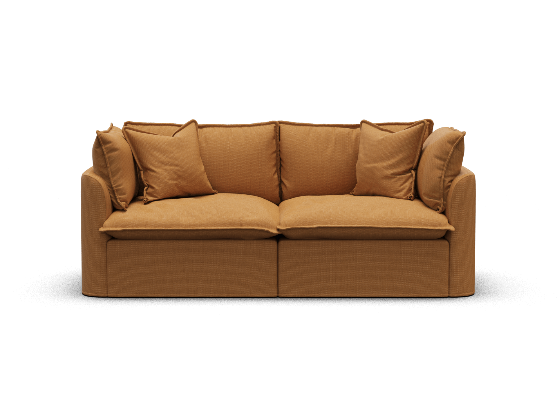Koala Tamarama 2-section modular sofa in Bronzed Aussie, extra-wide, studio shot on white