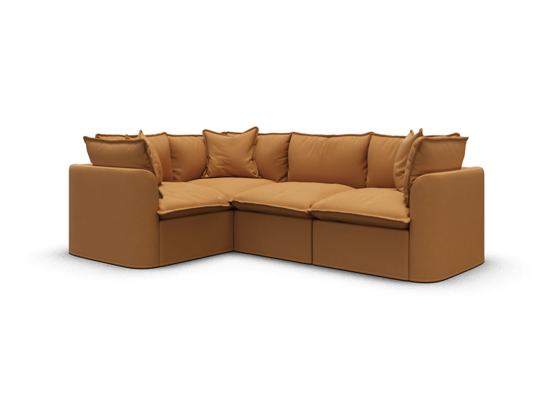 Koala Tamarama 4-section L-shape sectional in Bronzed Aussie, regular, studio shot on white