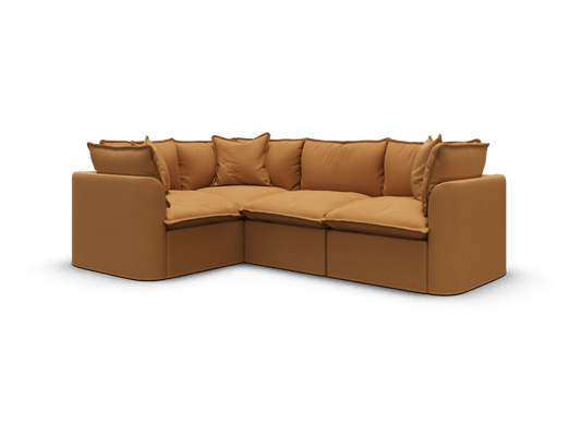 Koala Tamarama 4-section L-shape sectional in Bronzed Aussie, regular, studio shot on white