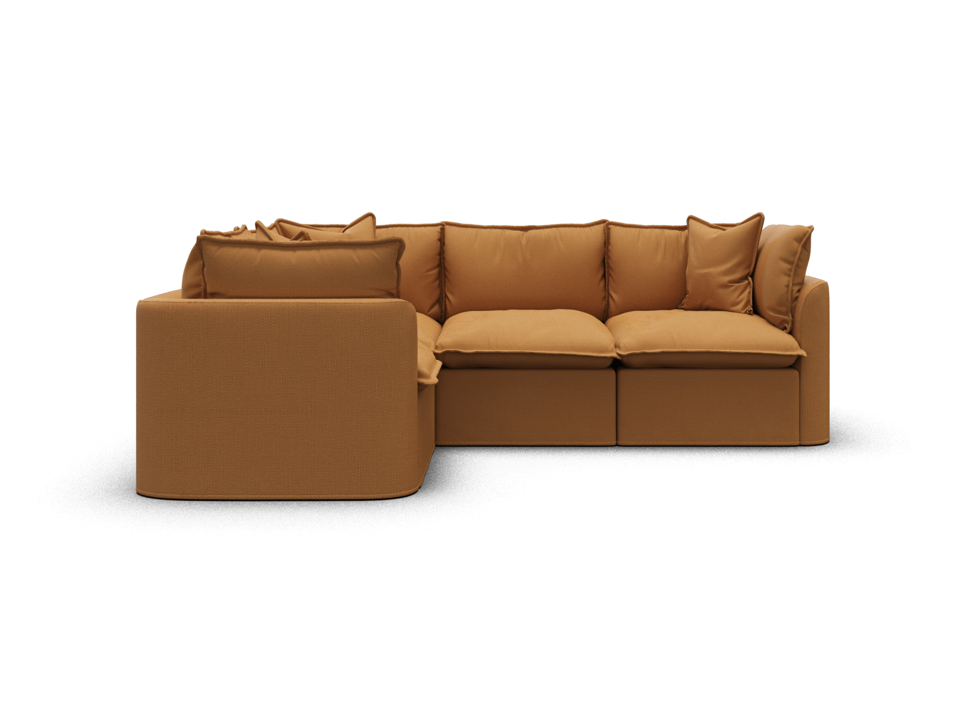 Koala Tamarama 4-section L-shape sectional in Bronzed Aussie, regular, studio shot on white
