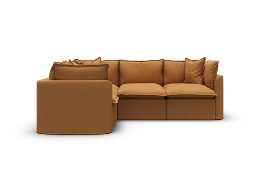 Koala Tamarama 4-section L-shape sectional in Bronzed Aussie, regular, studio shot on white