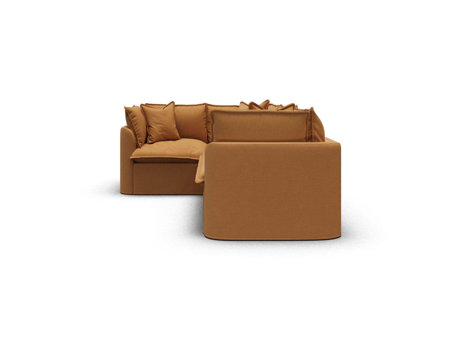 Koala Tamarama 4-section L-shape sectional in Bronzed Aussie, regular, studio shot on white