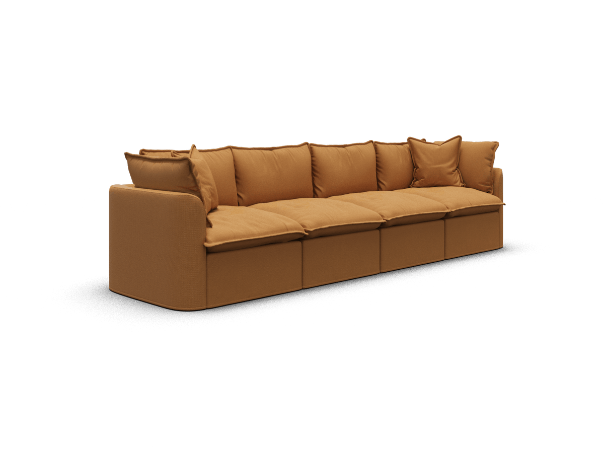 Koala Tamarama 4-section modular sofa in Bronzed Aussie, regular, studio shot on white