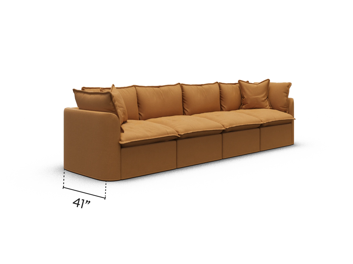 Tamarama Sectional Sofa - Bronzed Aussie / 4 Sections / Regular