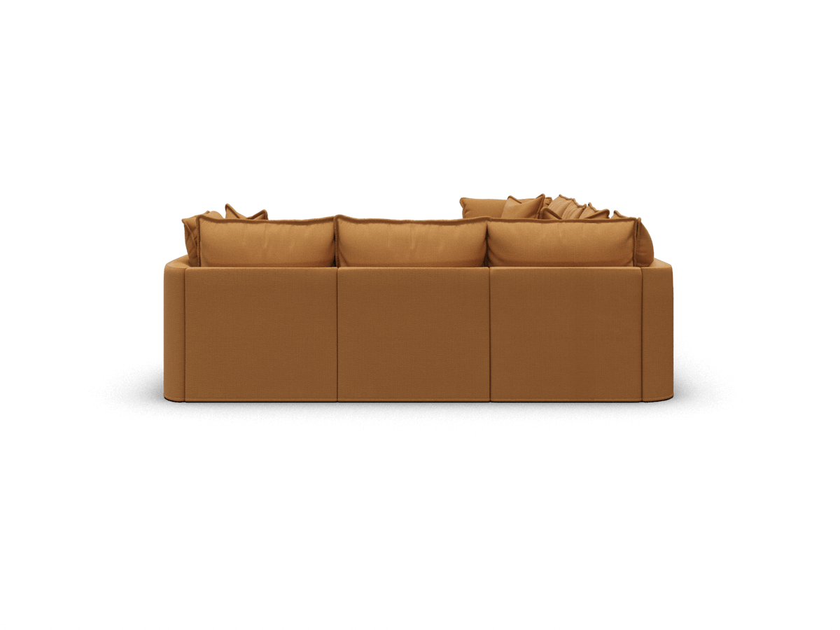 Koala Tamarama 6-section L-shape sectional with chaise in Bronzed Aussie, regular, studio shot on white