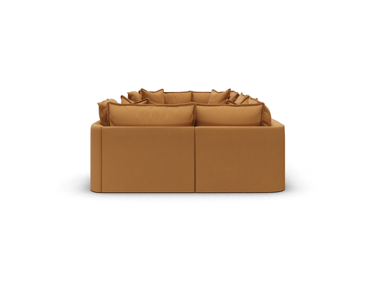 Koala Tamarama 6-section U-shape sectional in Bronzed Aussie, extra-wide, studio shot on white