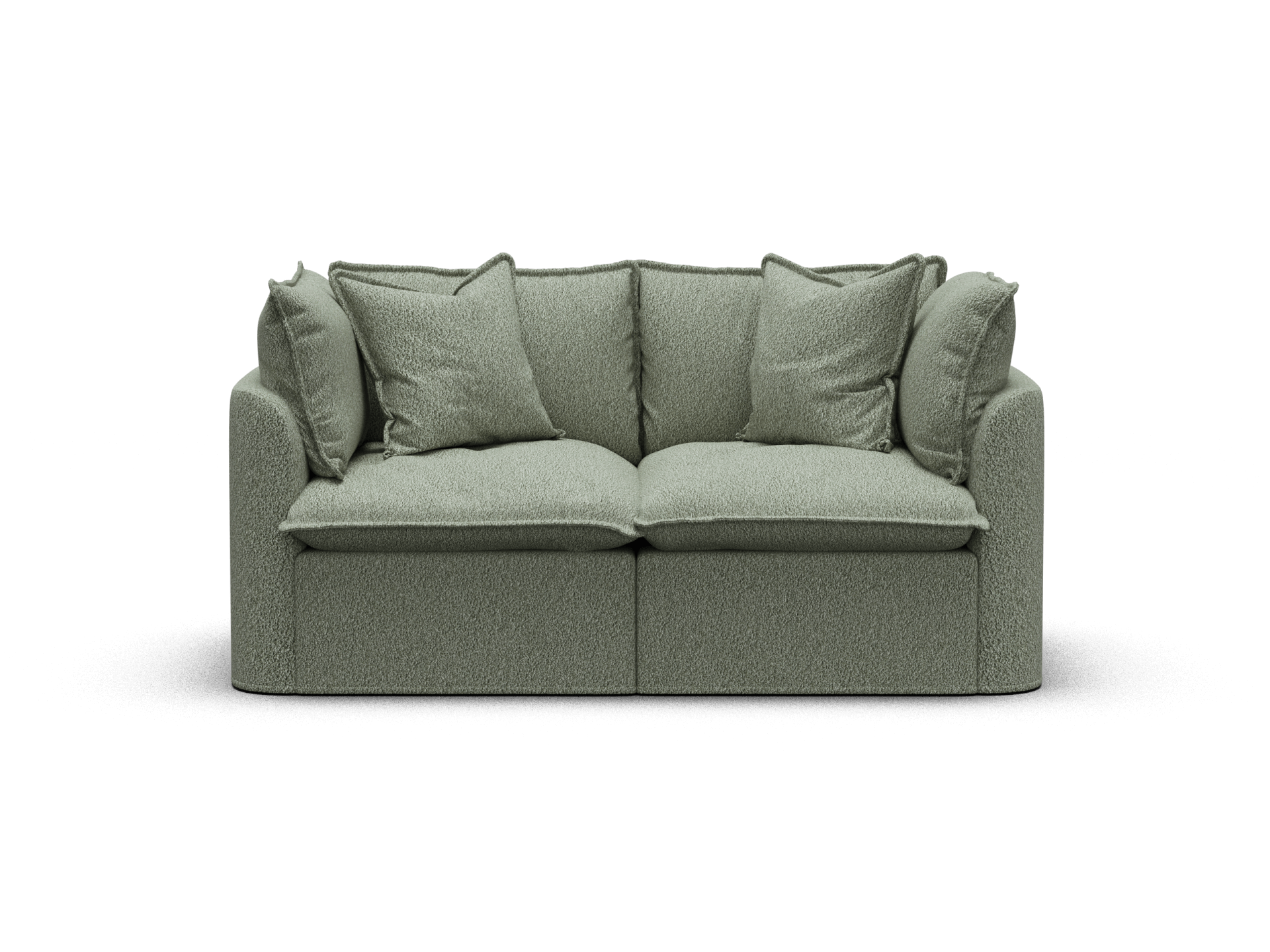 Koala Tamarama 2-section modular sofa in Frosty Grass, regular, studio shot on white