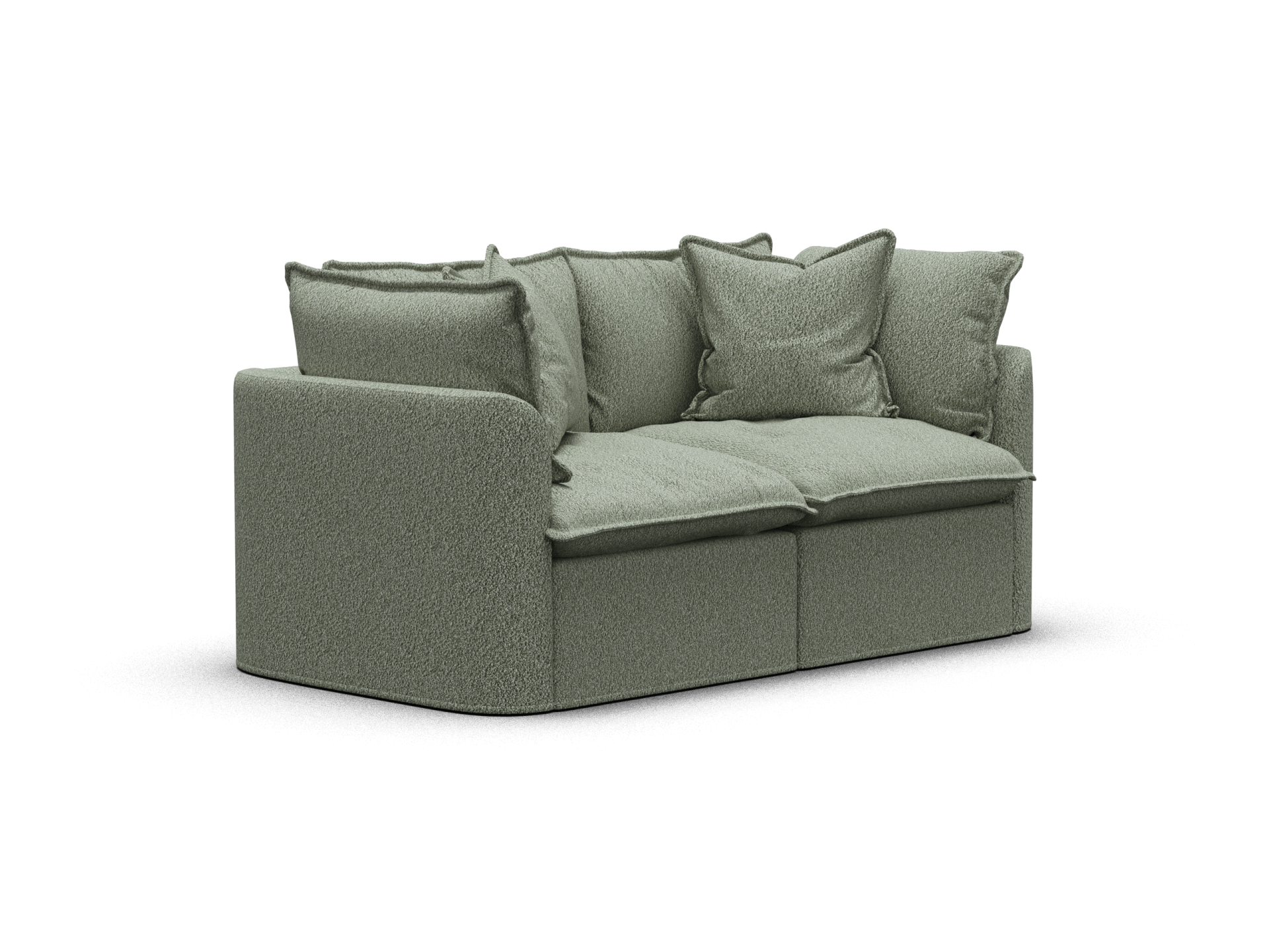 Koala Tamarama 2-section modular sofa in Frosty Grass, regular, studio shot on white