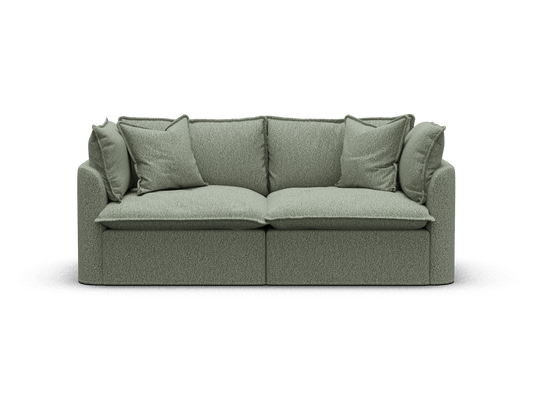 Koala Tamarama 2-section modular sofa in Frosty Grass, extra-wide, studio shot on white
