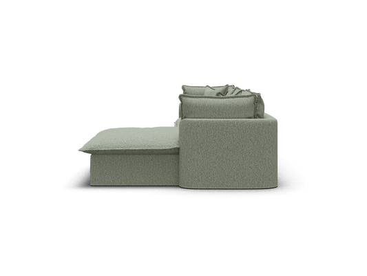 Koala Tamarama 3-section modular sofa with chaise in Frosty Grass, regular, studio shot on white