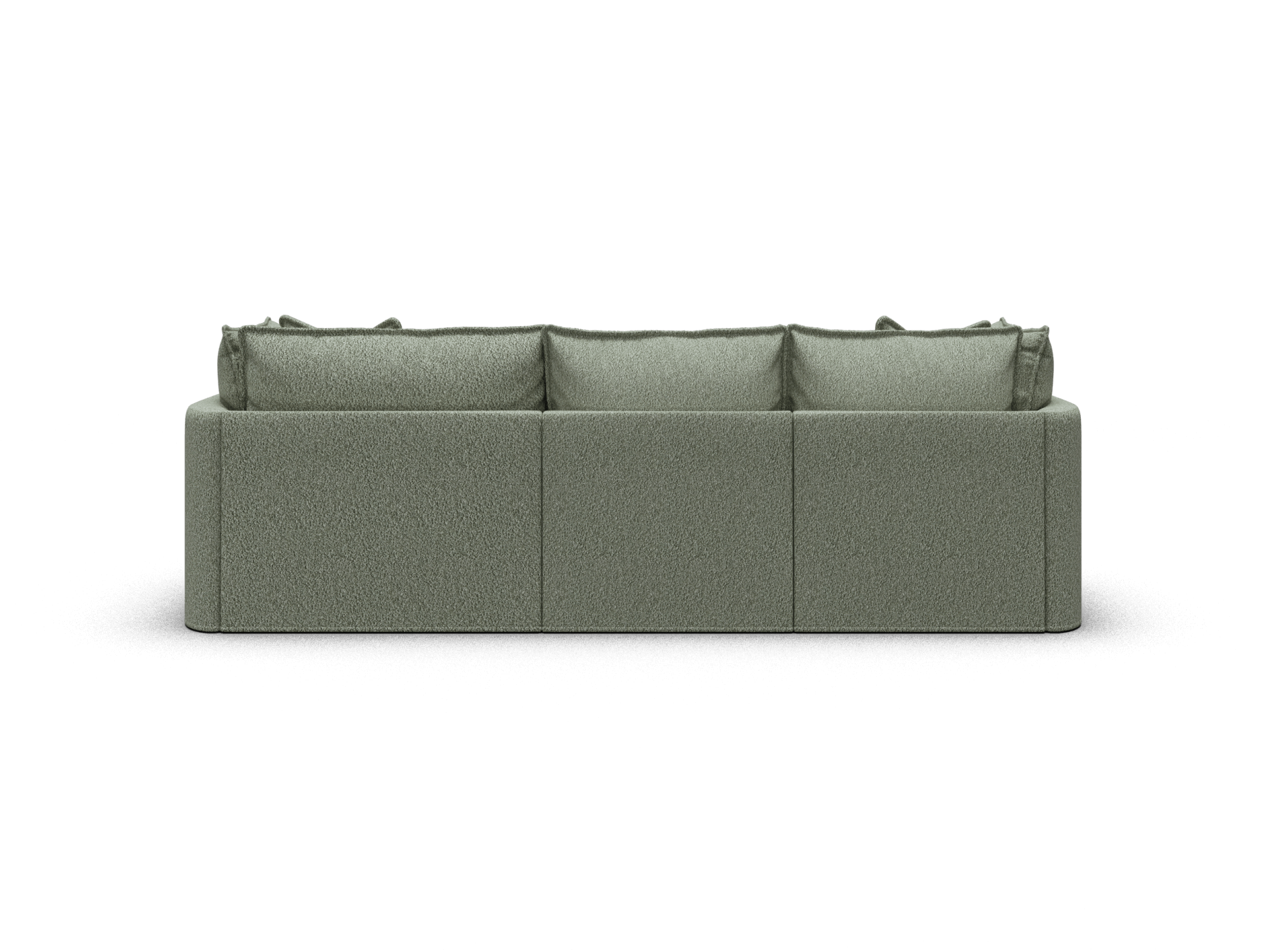 Koala Tamarama 3-section modular sofa with chaise in Frosty Grass, regular, studio shot on white