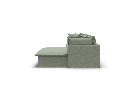 Koala Tamarama 4-section modular sofa with chaise in Frosty Grass, regular, studio shot on white