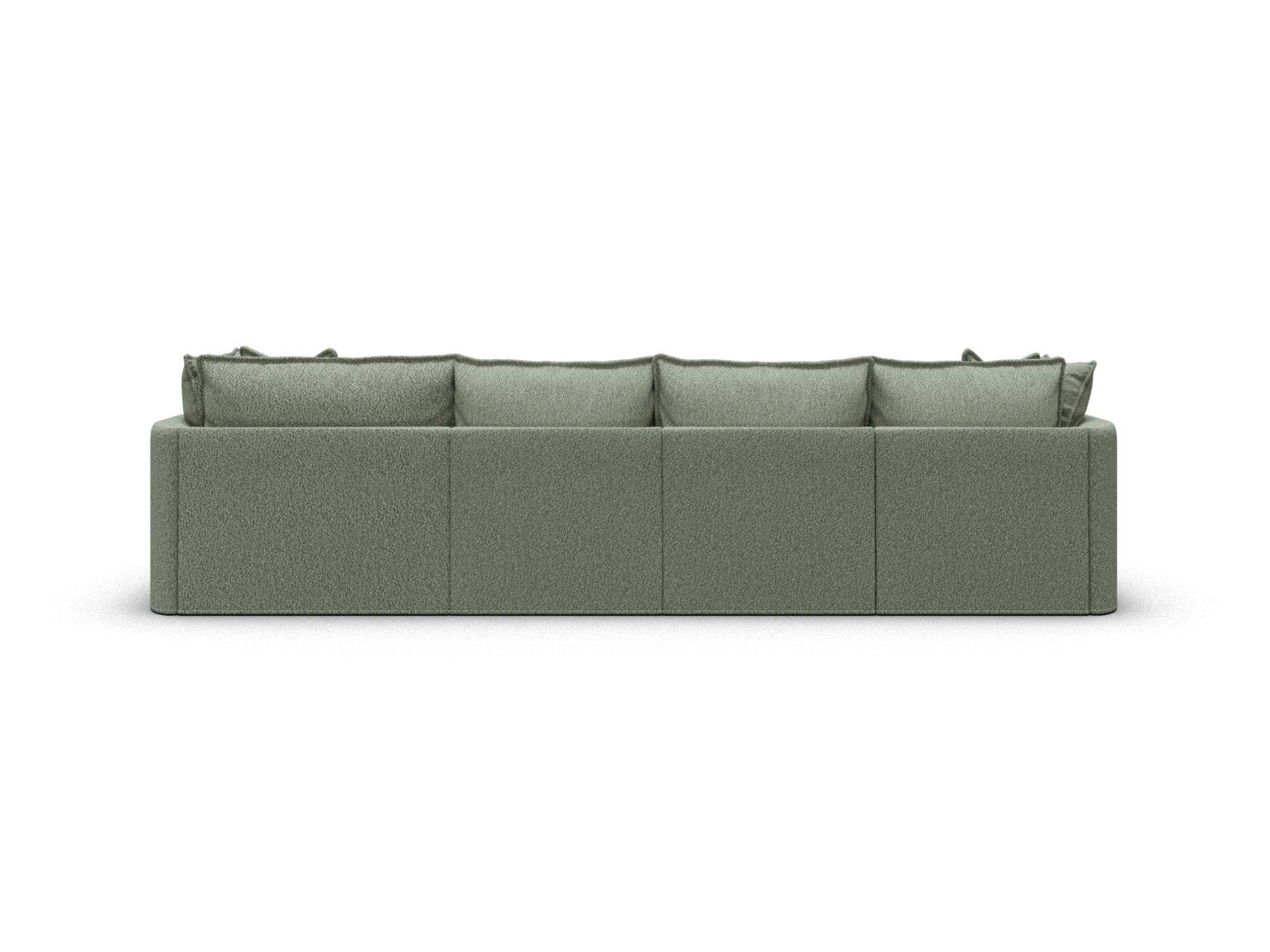 Koala Tamarama 4-section modular sofa with chaise in Frosty Grass, regular, studio shot on white