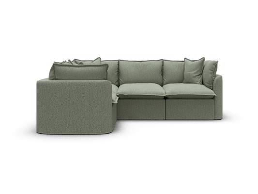 Koala Tamarama 4-section L-shape sectional in Frosty Grass, regular, studio shot on white