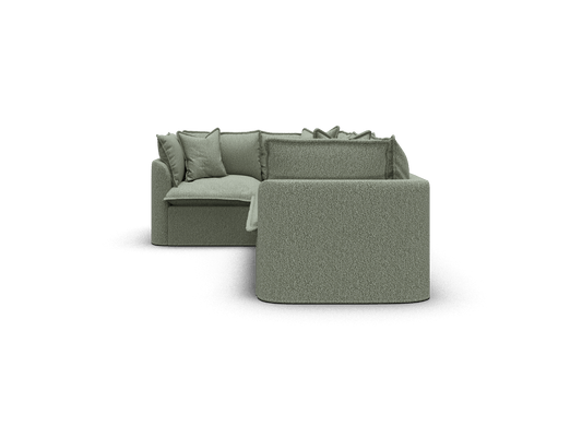 Koala Tamarama 4-section L-shape sectional in Frosty Grass, regular, studio shot on white
