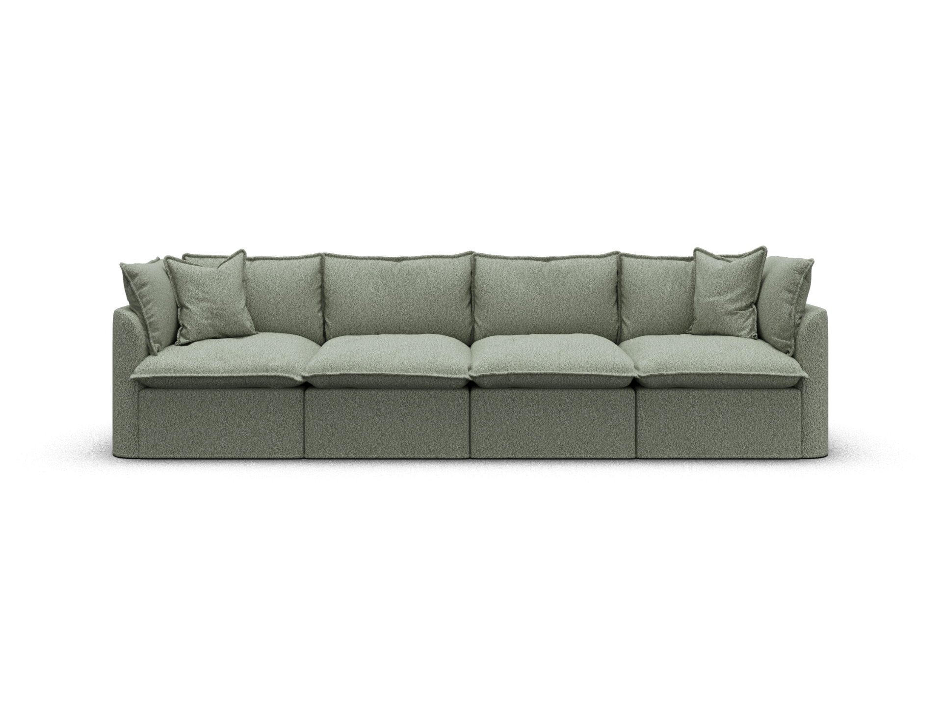Koala Tamarama 4-section modular sofa in Frosty Grass, regular, studio shot on white