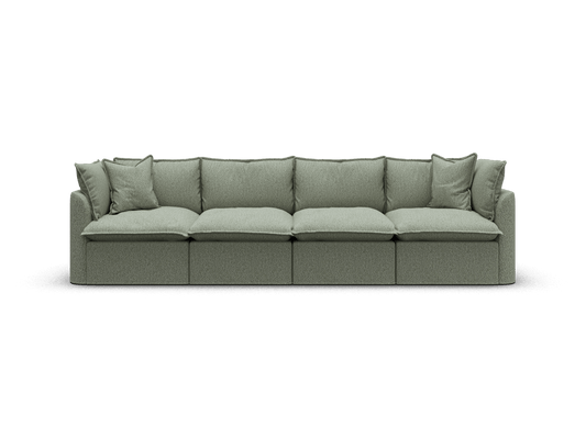 Koala Tamarama 4-section modular sofa in Frosty Grass, regular, studio shot on white