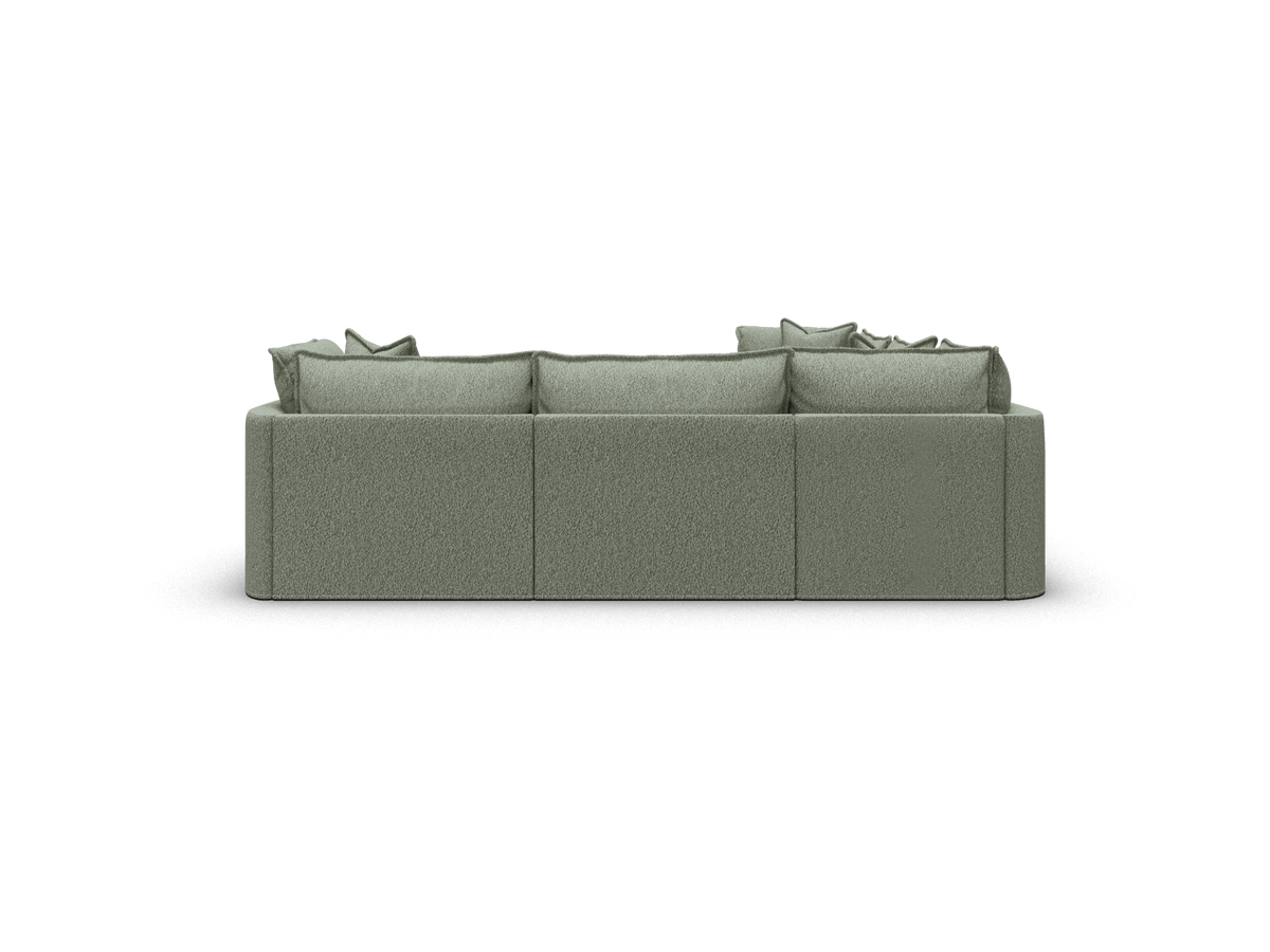 Koala Tamarama 5-section L-shape sectional in Frosty Grass, extra-wide, studio shot on white