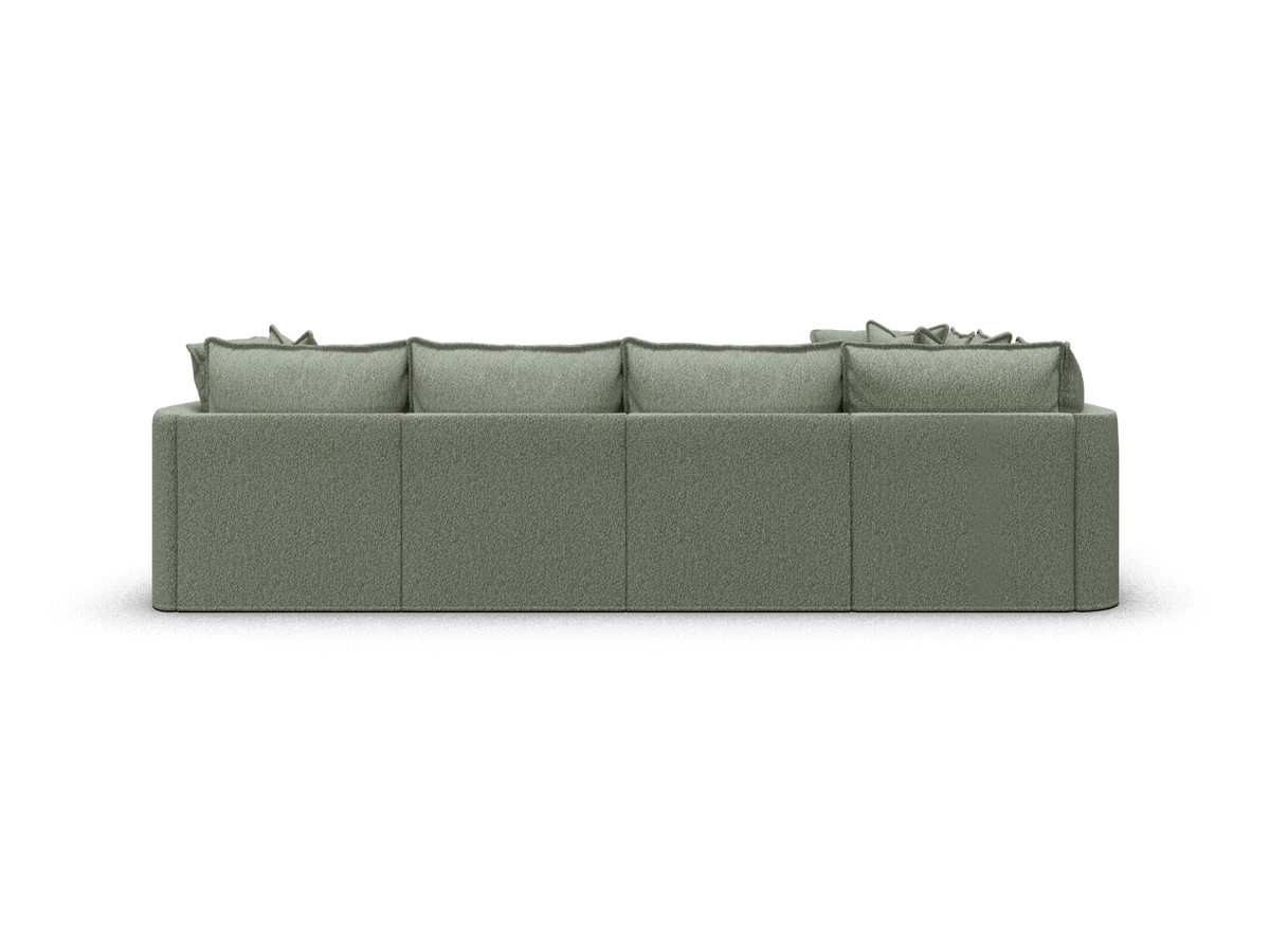 Koala Tamarama 6-section L-shape sectional in Frosty Grass, regular, studio shot on white