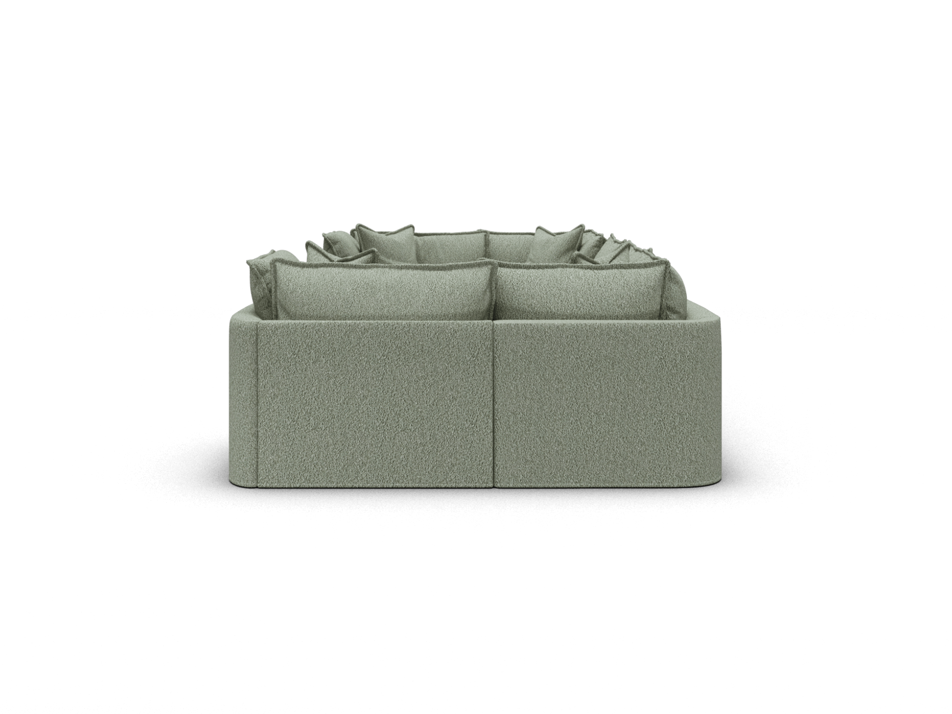Koala Tamarama 6-section U-shape sectional in Frosty Grass, extra-wide, studio shot on white