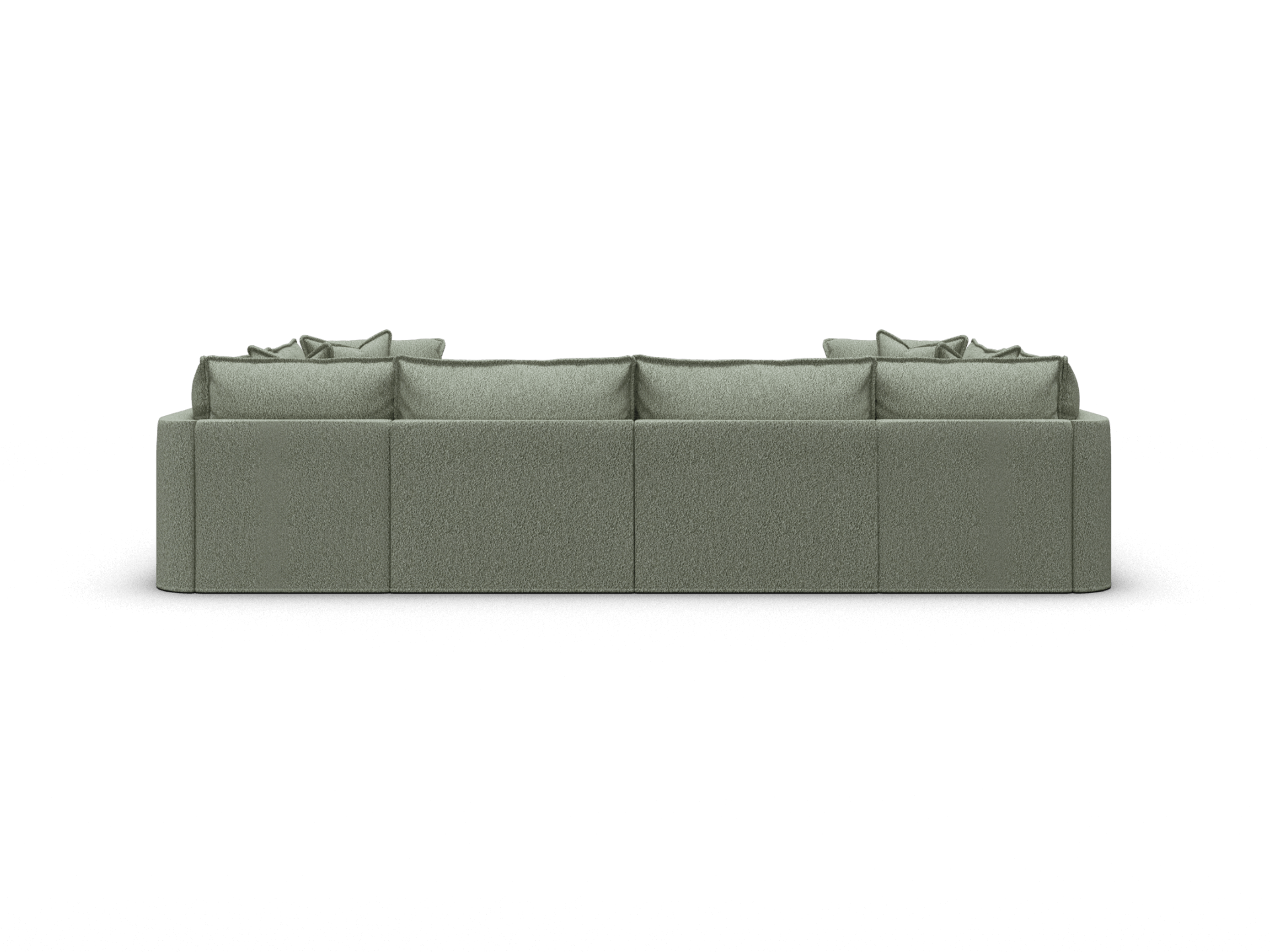 Koala Tamarama 6-section U-shape sectional in Frosty Grass, extra-wide, studio shot on white