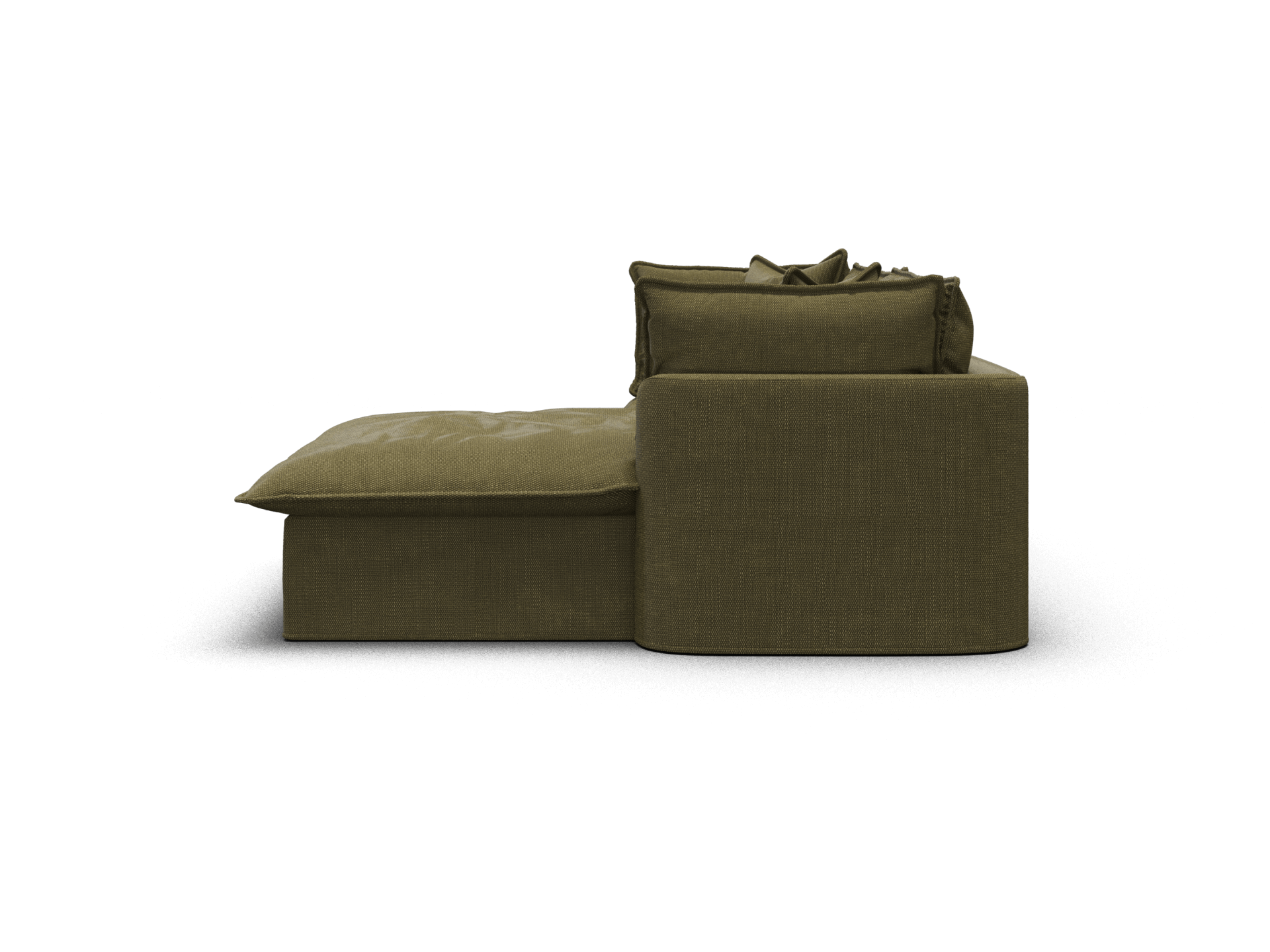 Koala Tamarama 2-section modular sofa with chaise in Forest Walk, regular, studio shot on white