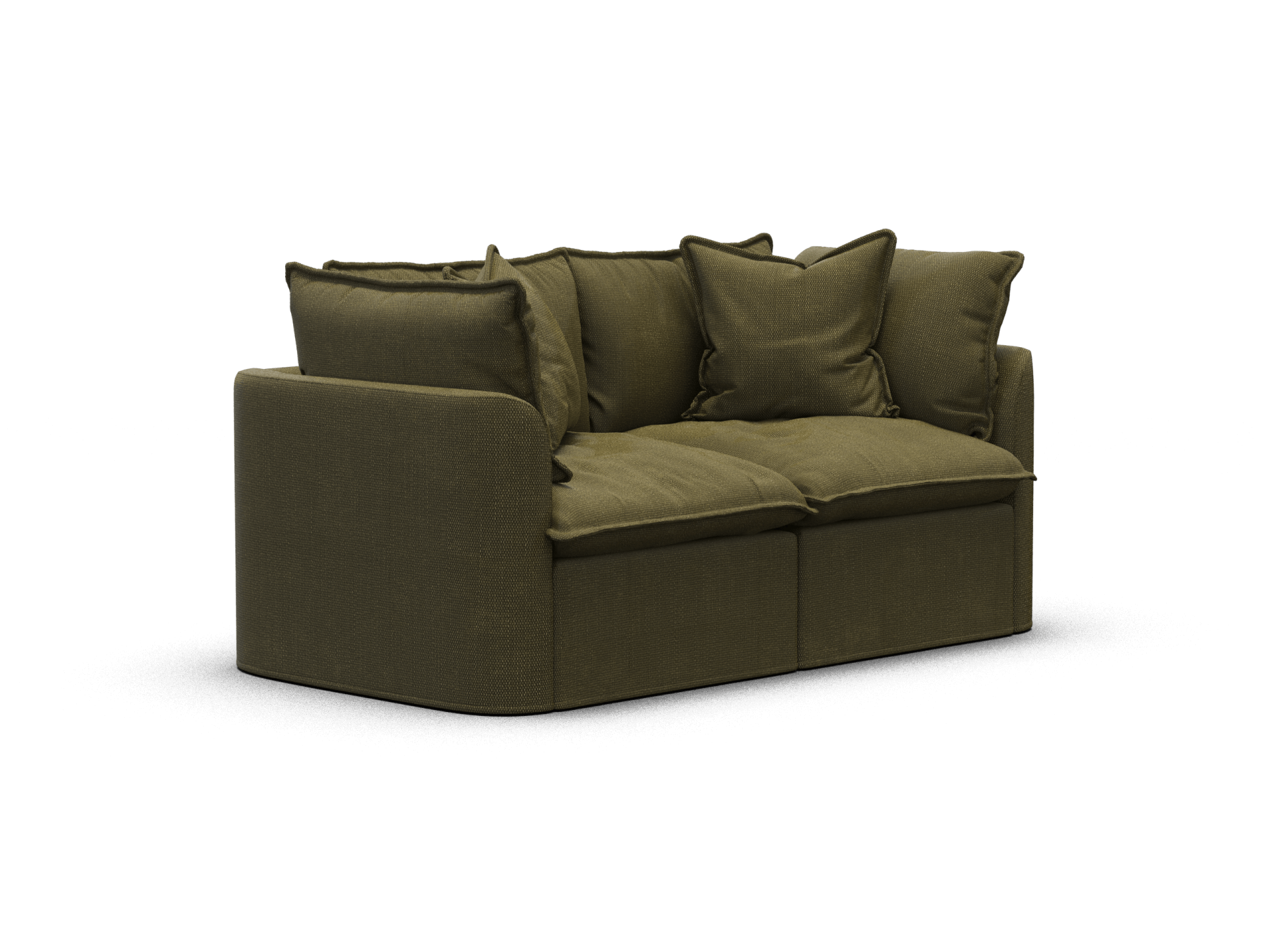 Koala Tamarama 2-section modular sofa in Forest Walk, regular, studio shot on white