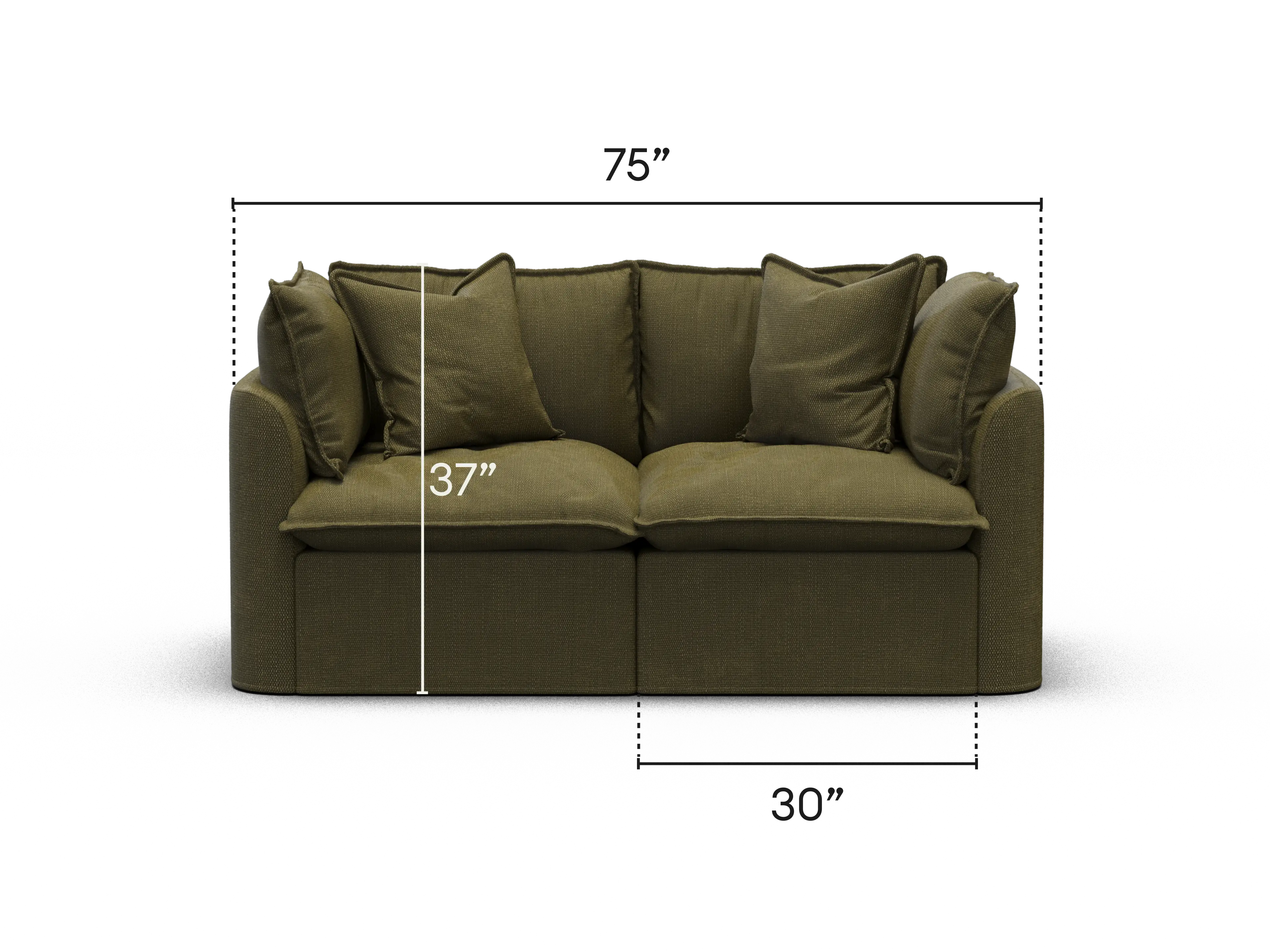 Tamarama Modular Sofa - Regular / 2 Sections / Forest Walk