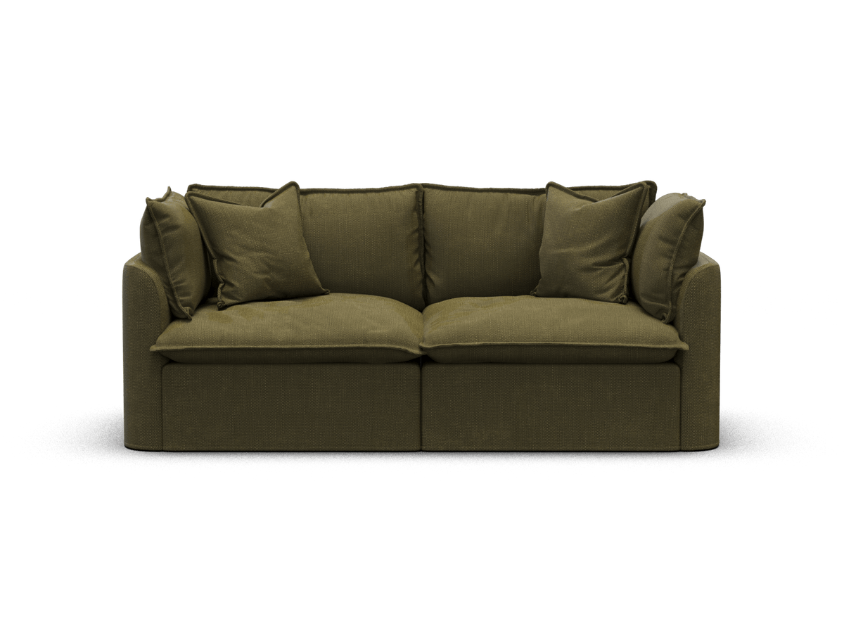Koala Tamarama 2-section modular sofa in Forest Walk, extra-wide, studio shot on white
