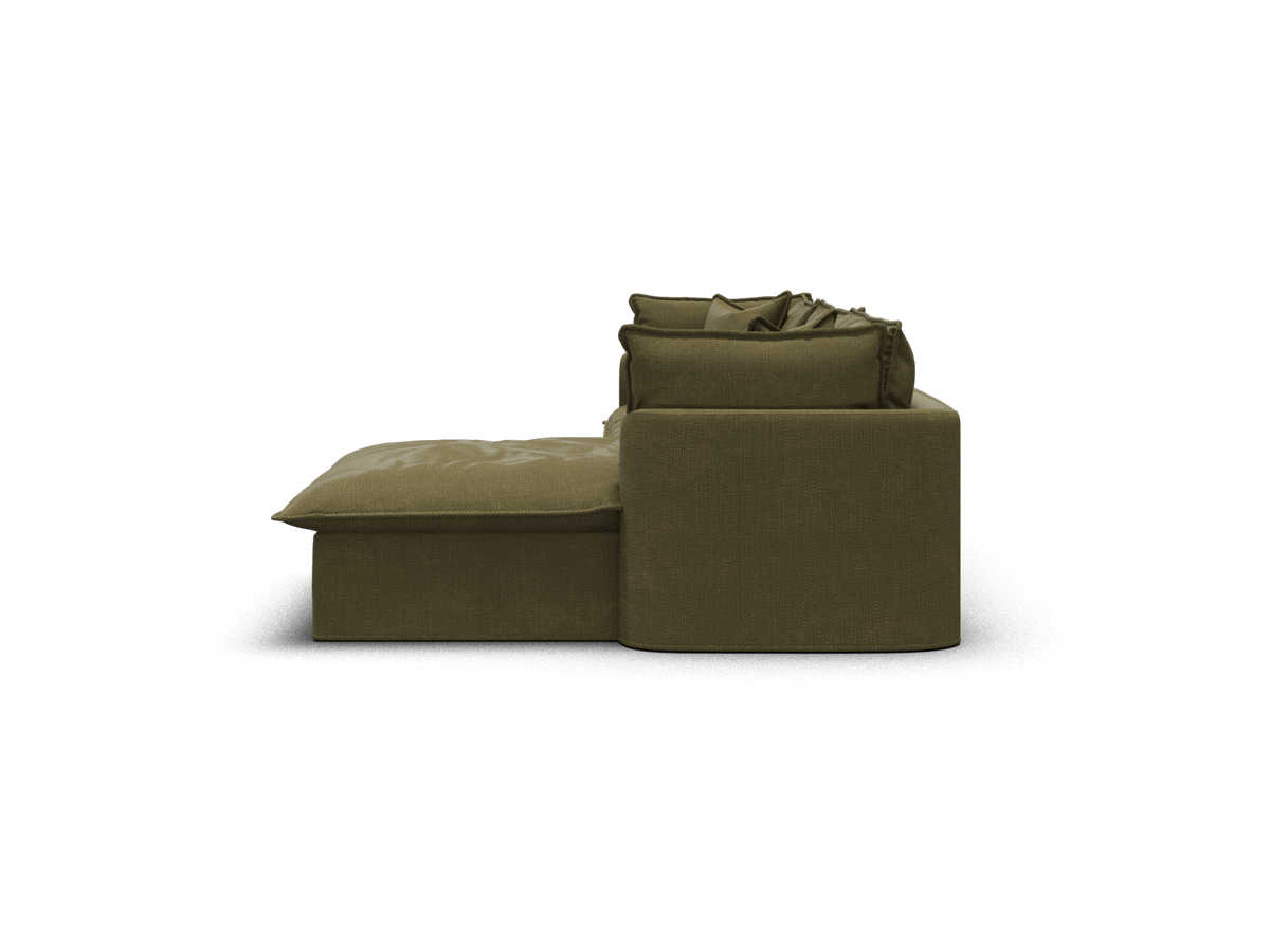 Koala Tamarama 3-section modular sofa with chaise in Forest Walk, regular, studio shot on white