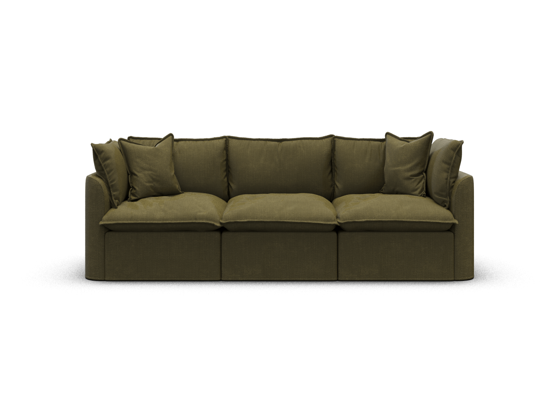 Koala Tamarama 3-section modular sofa in Forest Walk, regular, studio shot on white
